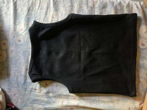 Black Ribbed Tank Top