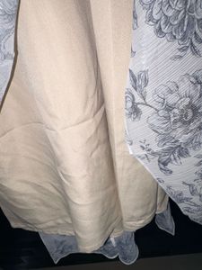 Silver glossy Floral Print Kurta with sequience