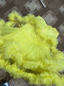 Girls Yellow Tulle Party Dress