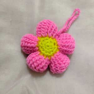 Stuffed Crochet Flower Keychain🌼🏹