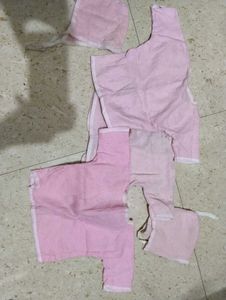 Pink Cotton Blend Blouse