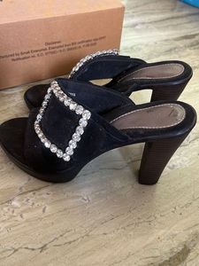 Black Embellished Heels