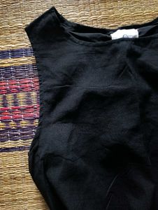 Chic Black Sleeveless A-Line Dress