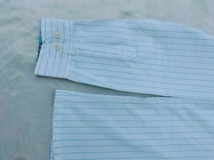 Men’s Premium White Pinstripe Full Sleeve Shirt