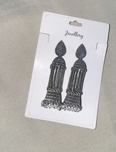 Oxidized Jhumka Earrings