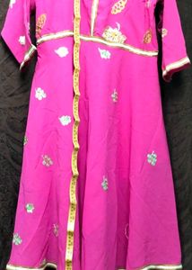 Long Frock Georgette Eid Offer gone fancy pink