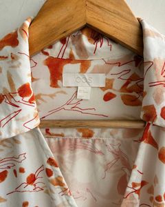 COS Abstract Print Collared Shirt