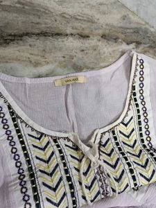 Boho Tiered Embroidered Kurta