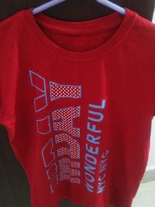"Boys Red Graphic T-shirt