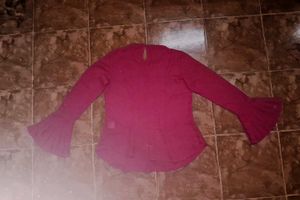 Chic Magenta Bell Sleeve Top