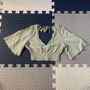 Boho Bell Sleeve Cropped Top⭐️