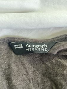 Marks &amp; Spencer Basic Brown 3/4 Sleeve Top