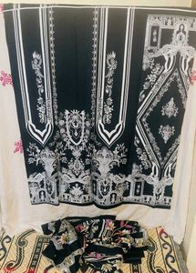 Elegant Black Printed Pakistani Kurta Set