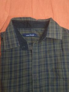 Men's Plaid Button-Down Shirt new hai