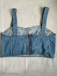 Stylish Denim Corset Top