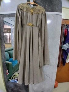 Elegant Embellished Cape Gown