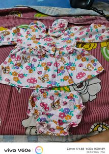 Cute Baby Girl Dress & Bloomers Set