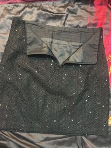 Black Sequin Mini Skirt