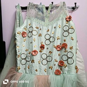 Elegant Tiered Flower Party Dress