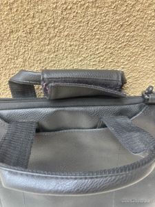 Classic Black Leather Laptop Bag