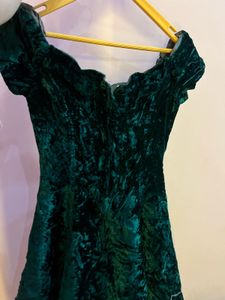 Emerald Velvet Mini Dress
