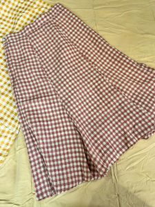 Red & White Checked Skirt