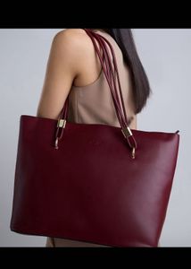 Chic Maroon Tote Bag