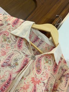 Boho Paisley Print Button-Up Shirt