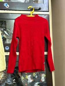 Red Knit Turtleneck