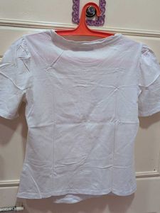 White "Be Happy" Graphic T-Shirt