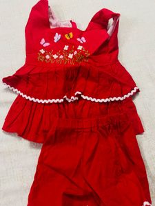 Cute Red Butterfly Baby Outfit