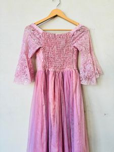 Tulle Bridesmaid Pink Gown Type Dress