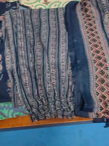 Navy Blue Printed pant dupatta set