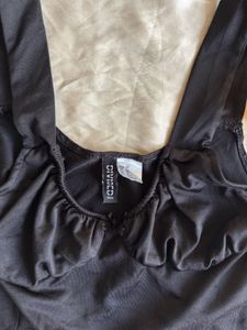 Sleek Black Ruched Crop Top