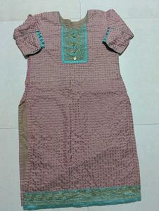 Stylish Pink Embroidered Kurta