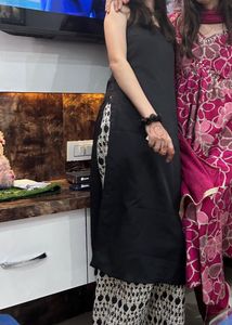 Black Spaghetti Strap kurti