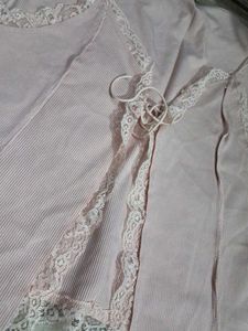 Pink Lace Trim Cami aesthetic