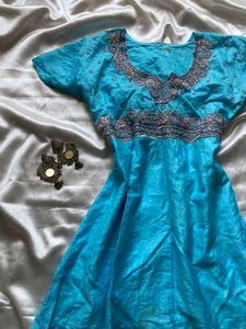 Beautiful Blue Ethnic Kurti