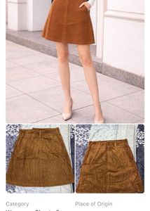 Corduroy A-line Skirt