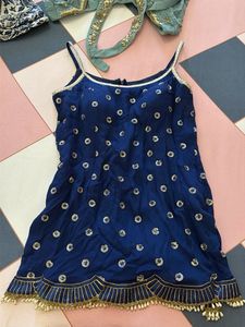 Stunning Royal Blue Embroidered Kurta Set
