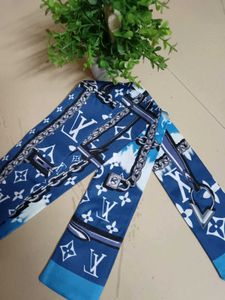 Combo Set Designer Blue Scarf &amp; Hair Accessory