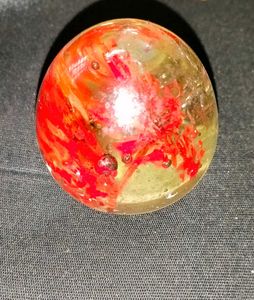 Vintage &amp; Vibrant Glass Paperweights - Pair Set of
