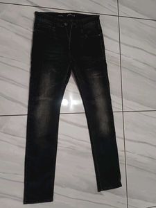 Men's Black Washed Jeans