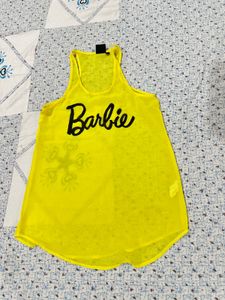 New Barbie Yellow Sheer Tank Top