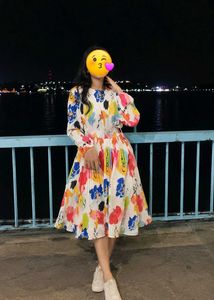 Colorful Abstract Print Dress