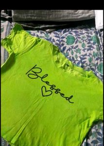 Neon Green 'Blessed' Graphic Tee