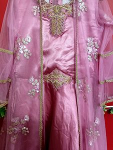 Beautiful Pink Gown With Shrug New