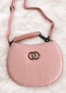 ✨🤌 Luxury Chic Pink Embossed Crossbody Bag