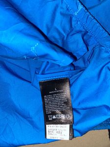 Blue Hooded Rain Jacket with Gloves