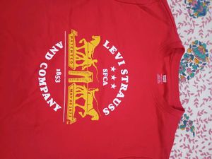 Levi Strauss Red Crewneck Sweatshirt